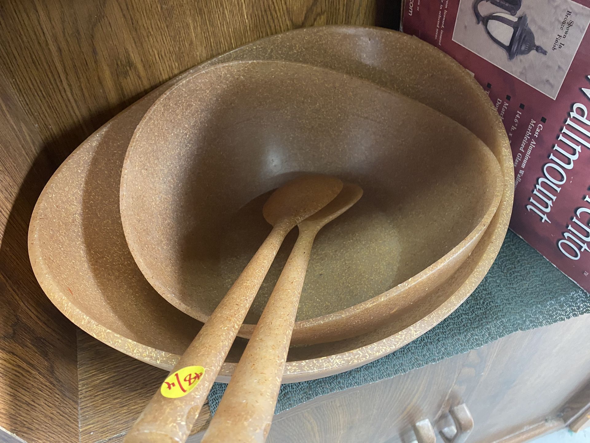 Costco salad bowls plus white scalloped China