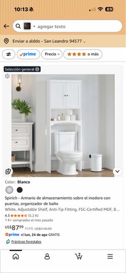 Over the toilet storage cabinet