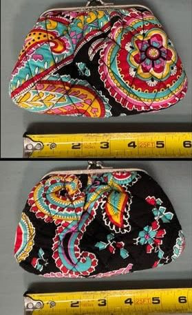 Vera Bradley Double Kiss Lock Coin Pouch just $5 