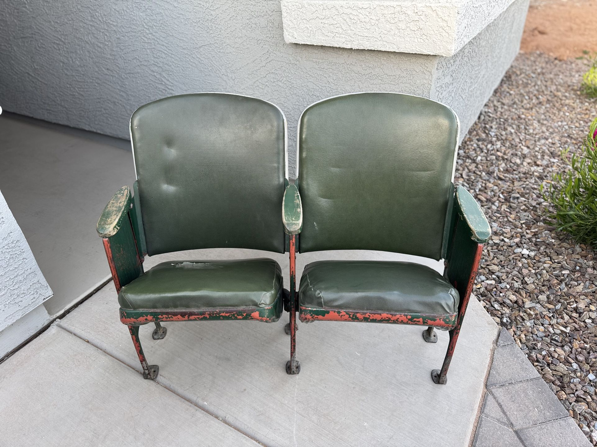 Vintage Antique Theater Chair Set