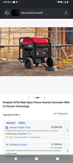 Predator 8750W Open-Frame Inverter Generator
