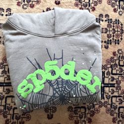 Sp5der OG WEB hoodie "slate grey"