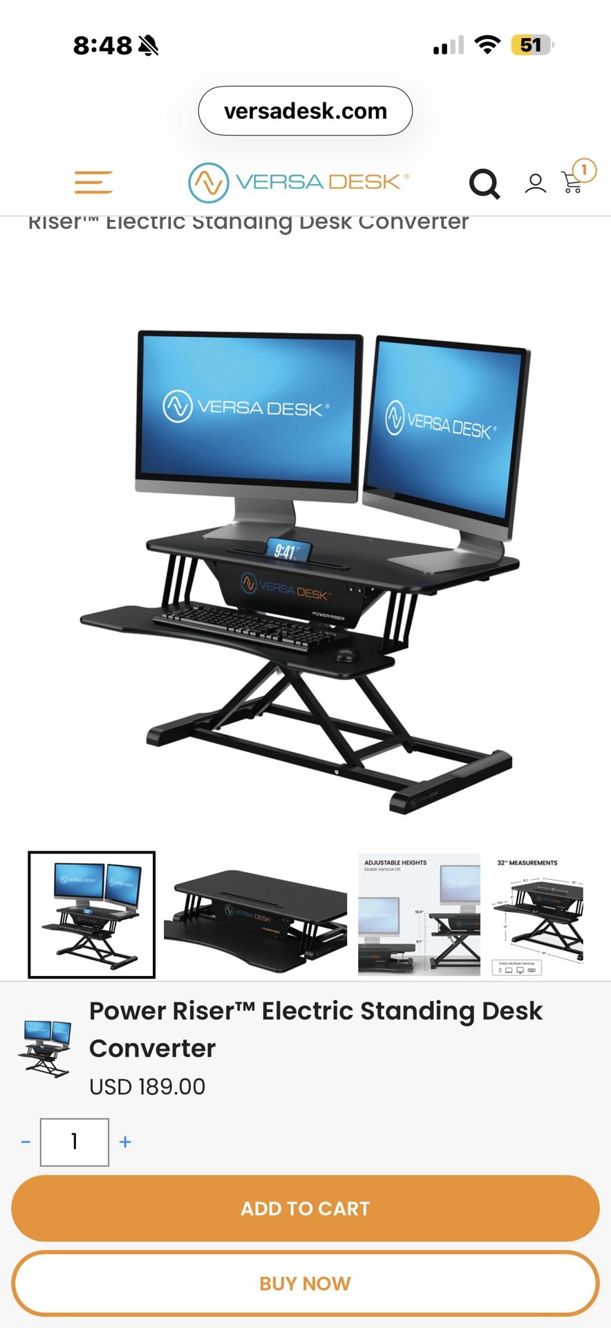 Versadesk Power Riser