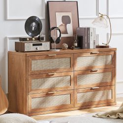 Brand New Six Drawer Light Brown Dresser