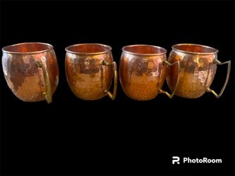 Vintage Moscow Mules Hammered 100% Copper  By Old Dutch International