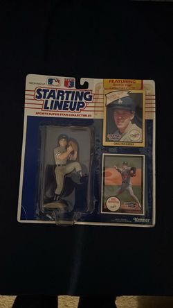 1990 Orel Hershiser Kenner Starting Line Up Figure And Two Cards