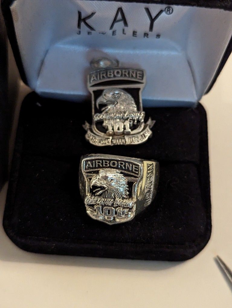 101st Airborne Ring & Pendant Silver .925