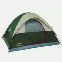 Used Coleman Camping Set - Tent, Sleeping Bag, Airbed and LED Lantern