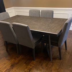 Large Wooden Dining Table For 6 For Sale
