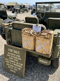 Authentic Pair 1968 Vietnam-Era Military Jerry Cans