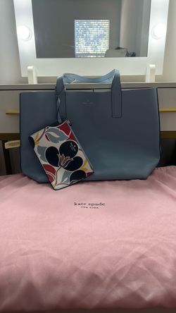 Kate Spade New York Blue Tote Bag with Pouch