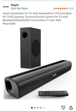 Saiyin 2.1 Channel Soundbar w/ Subwoofer – Barely Used 🔊