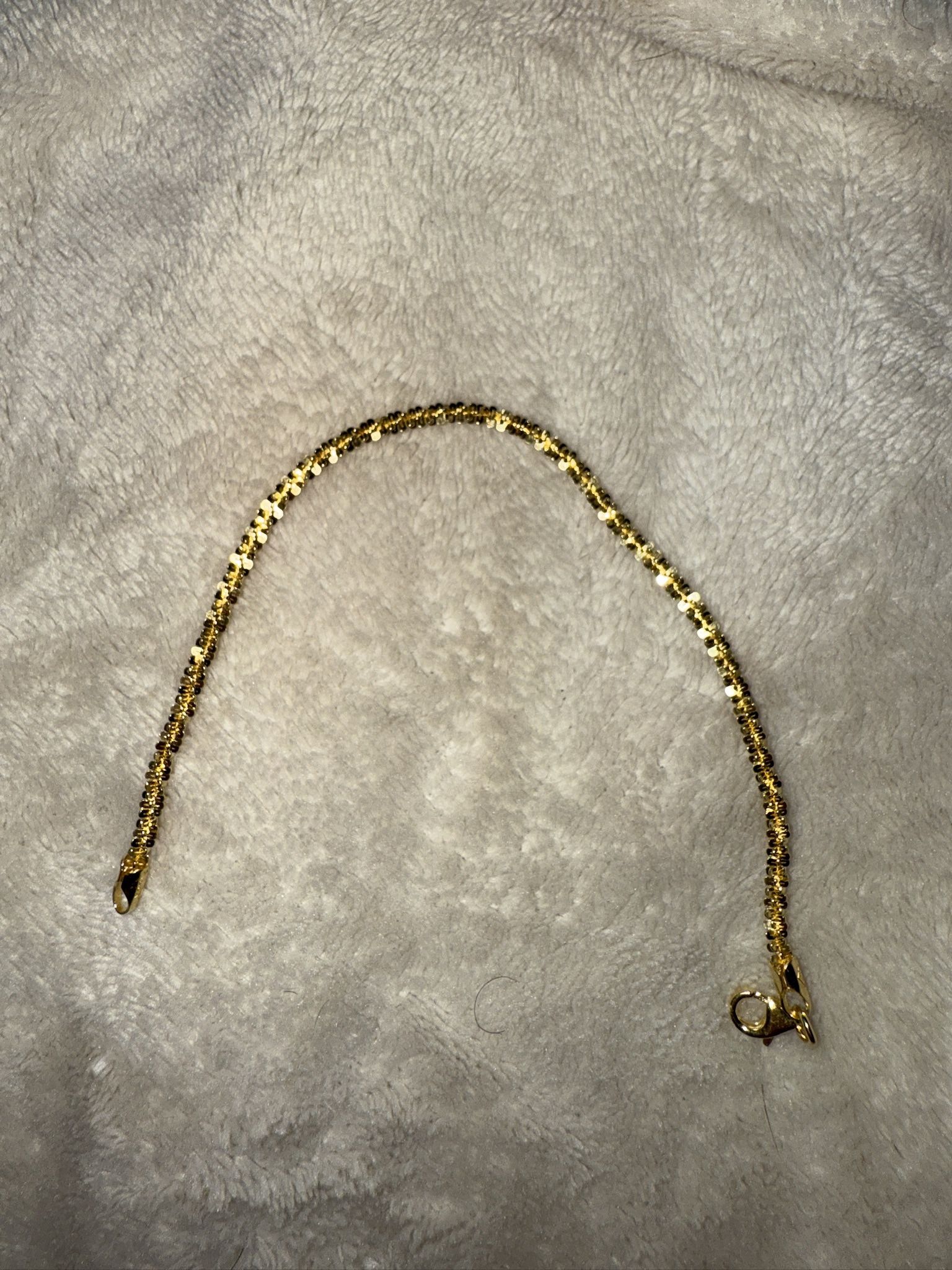 Gold Plated Twisted Rock Bracelet 