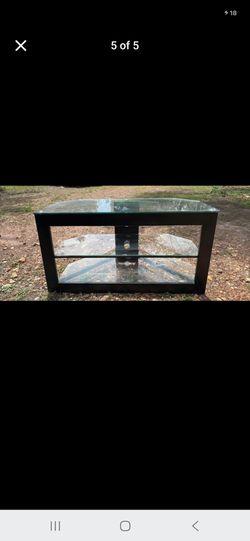 Glass entertainment center