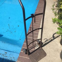 vintage hand truck dolly with unique barrel holder