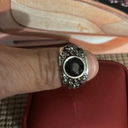 Purple Silver Ring Size 7 