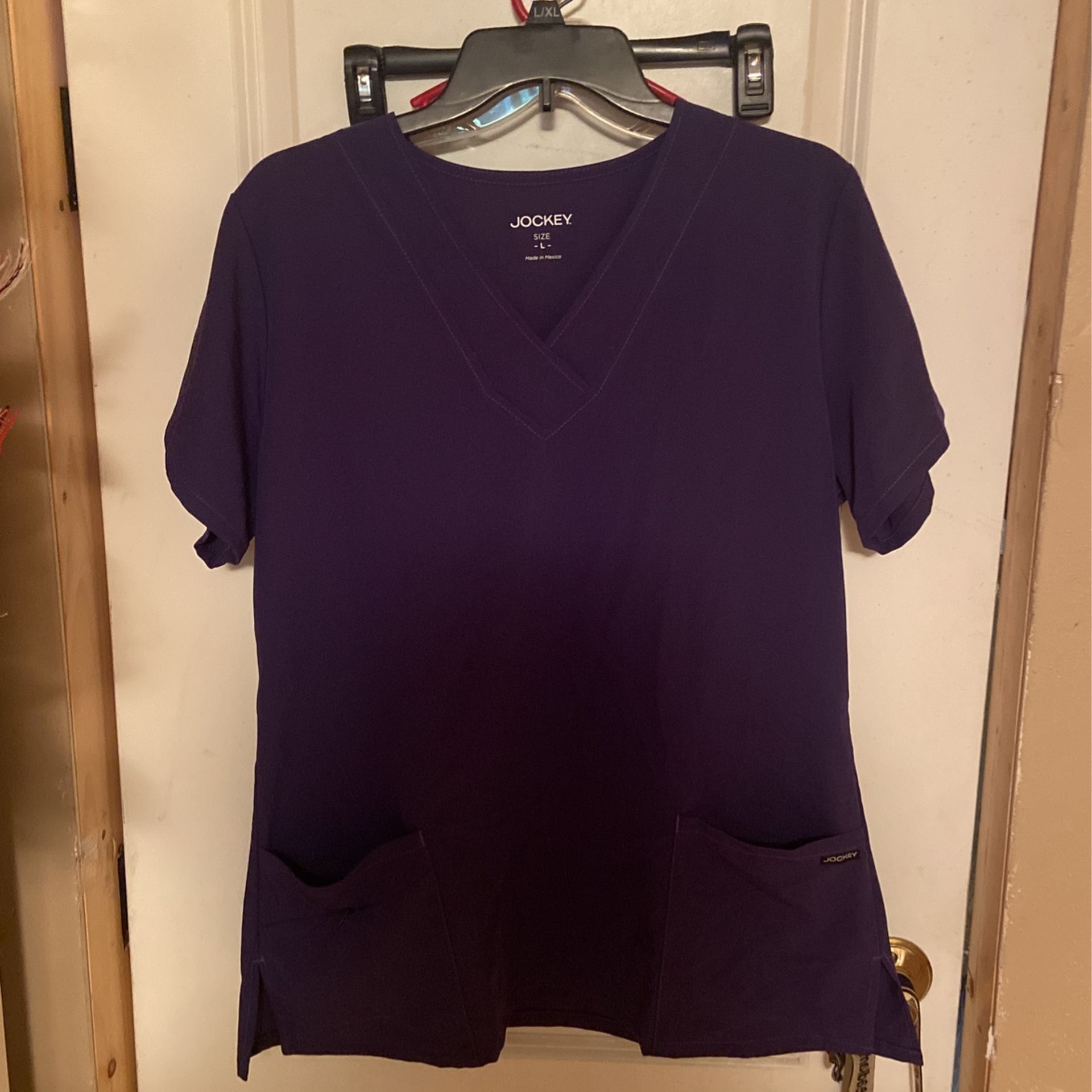 Jockey L Purple Scrub Shirt