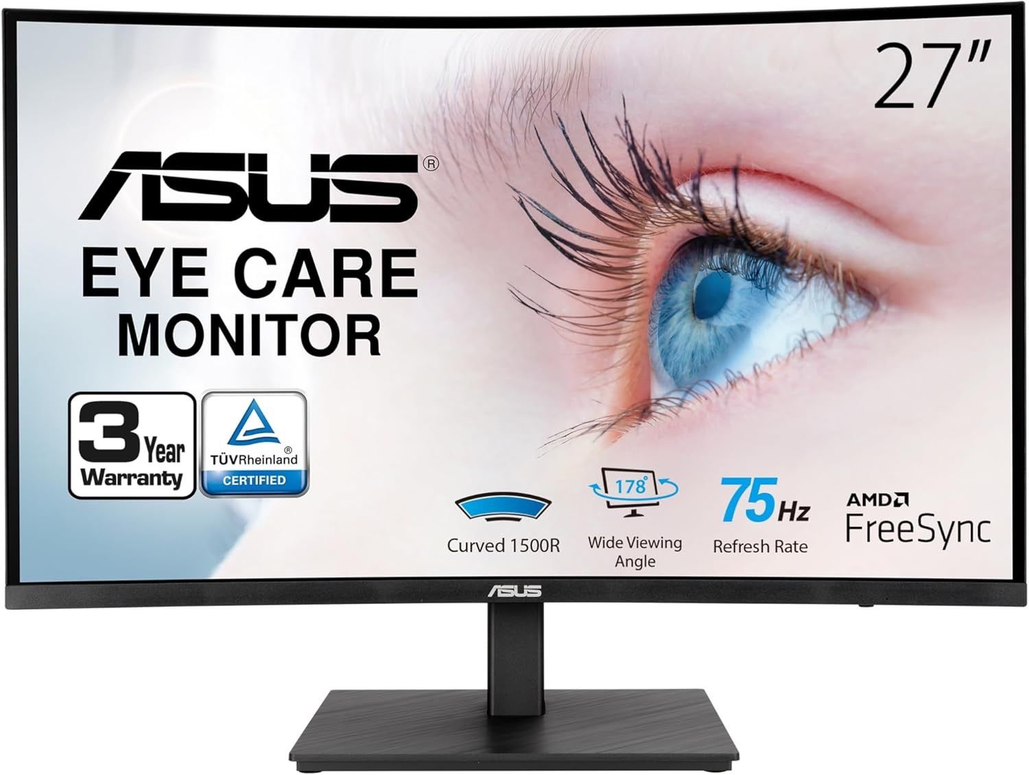 For Sale: Two Asus VA27VQSE 27-Inch 1080P Curved Display Monitors