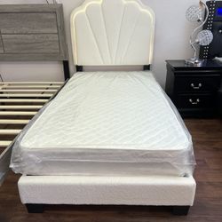 White Twin Size Bed Frame 