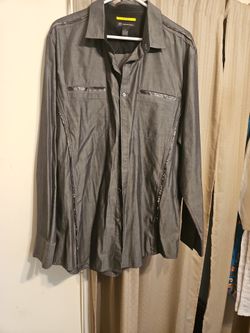 Shirt long sleeve, Metallica Grey. XL slim fit