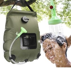 Solar Shower Bag | 5 Gal/20L Solar Heating Camping Shower Bag | Removable Hose | On-Off Switchable Shower Head | Ducha Portatil | Traveling Shower | P