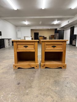 Price for Both - 2 Rustic Wood Nightstands / Nightstand Set / End Tables / Side Tables  