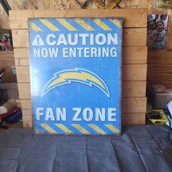 Chargers Fan Zone Metal 13"x16"