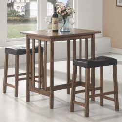 New! 3 Piece Bar Table & Stool Set (NO CREDIT NEEDED)