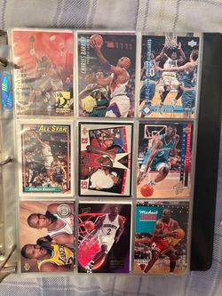 90s NBA Basketball Cards Lot in Binder
