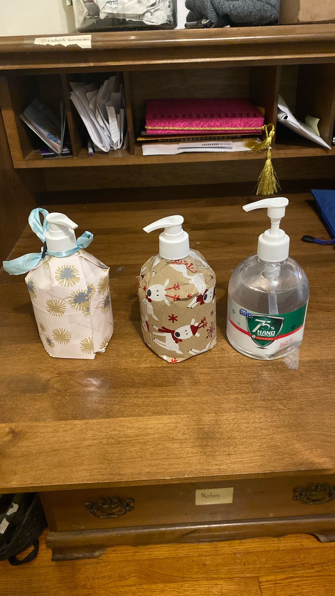 Christmas Wrapped Hand Sanitizers
