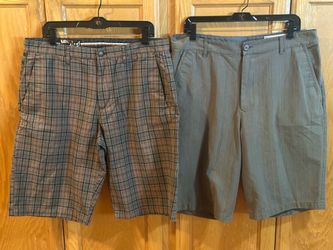 Volcom Plaid or Pin Striped Men's Shorts - Size 36 (Excellent Condition) - $25 Each