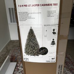 Home Decor Complete 7.5ft Pre-Lit Christmas Tree & Full Decor Bundle + Storage Box