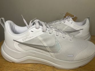 Nike White and Silver Downshifter 12 - Size 7.5 Wmn