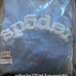 sky blue sp5der hoodie