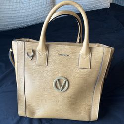 Valentino Charmont Dollaro Leather Tote Handbag