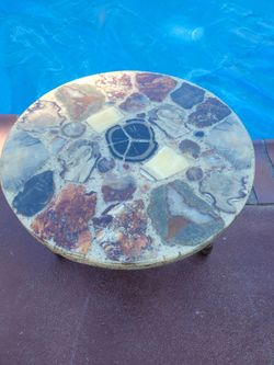 Rare Vintage 1966 Mid-Century Agate & Resin Coffee Table