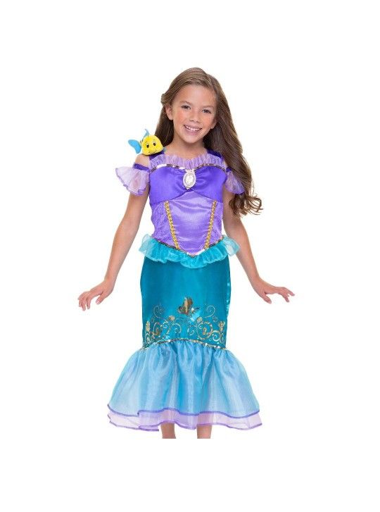 Little Mermaid Princess Kids Costume - Purple and Blue Size 5/6 Girls