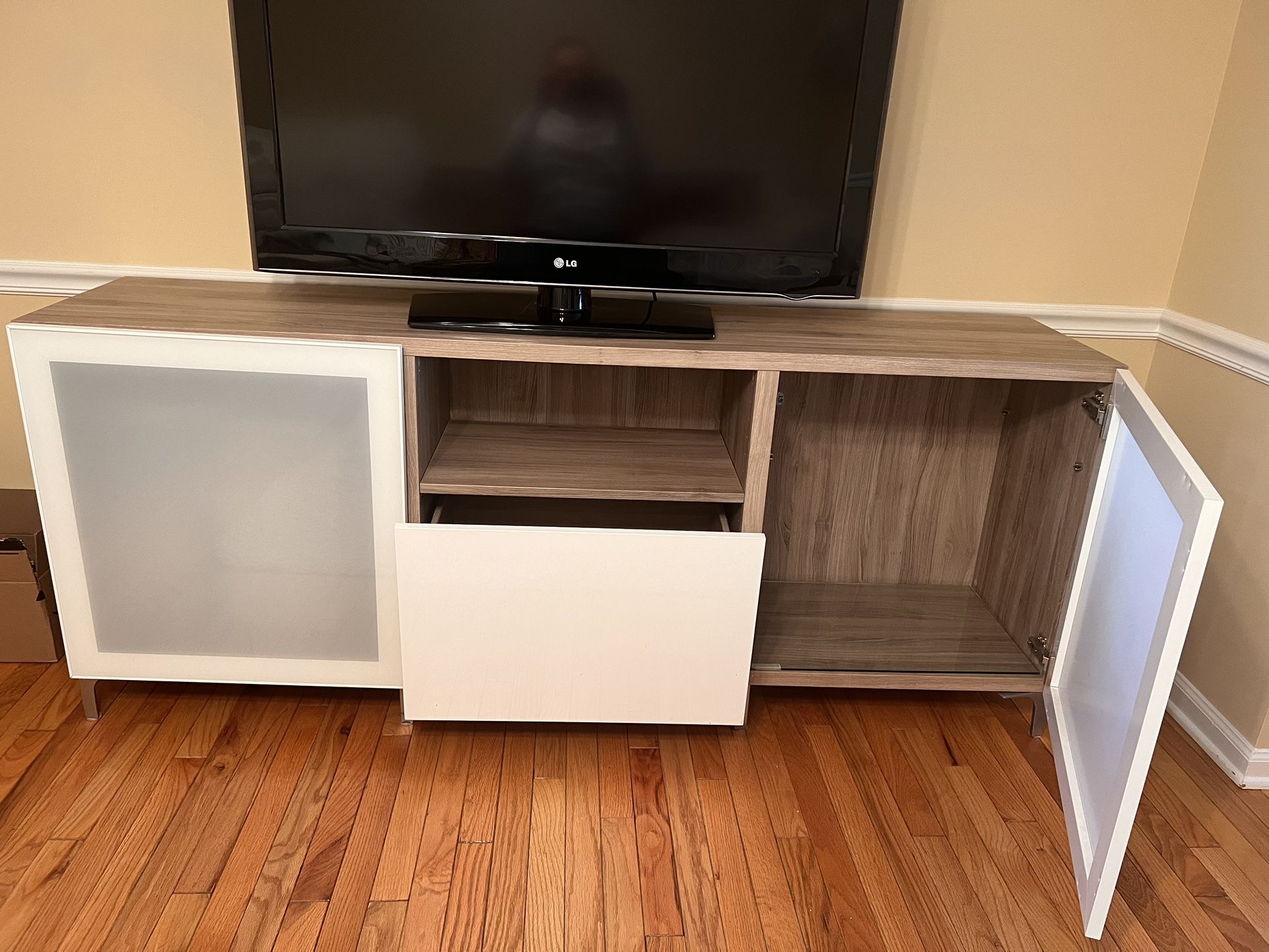 IKEA Besta TV unit, bench, TV storage