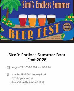 Simi valley beer fest tickets - 2 for 1