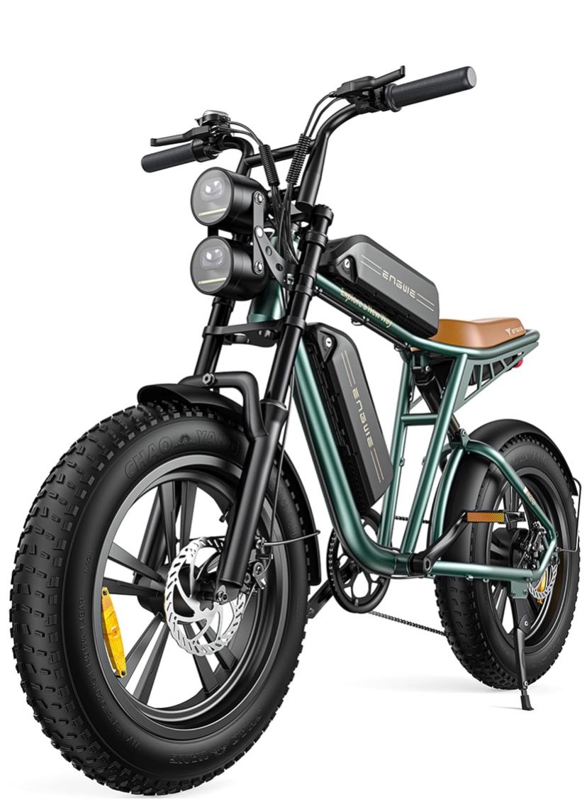 ENGWE M20 Electric Bike for Adults - 1000W 28mph Moped Ebike 48V13A Single/48V26A Dual Battery 20*4.0" Fat Tire All Terrain Off Road E-Bike Full Suspe