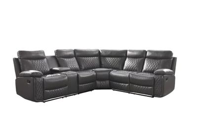 9599 3PC Reclining Gray Sectional.

