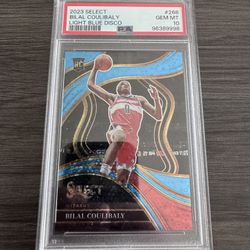 psa 10 bilal coulibaly /99 select light blue disco