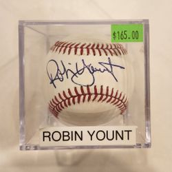 Robin Yount Signed Baseball, CofA, Milwaukee Brewers