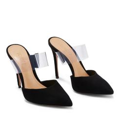 Schutz Suede Vinyl Mule 