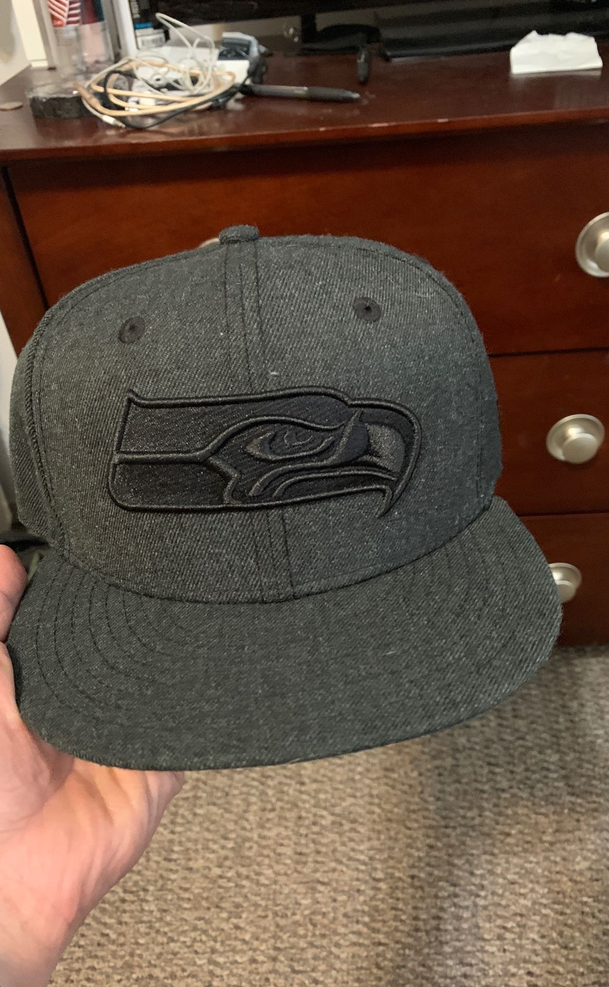Seahawks grey with black logo