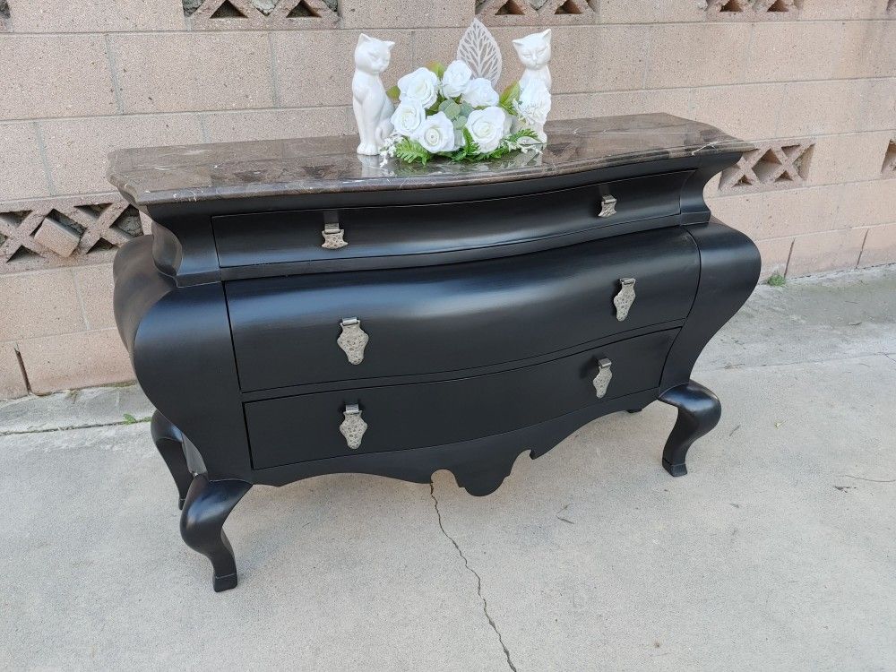 Vintage Marble Top Bombay Dresser