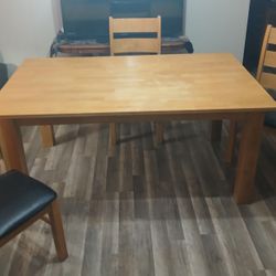 Solid Wood Table & Chairs