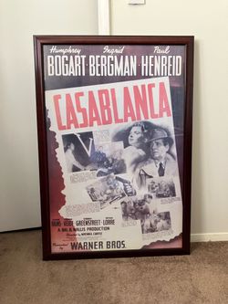 Framed Casablanca Poster