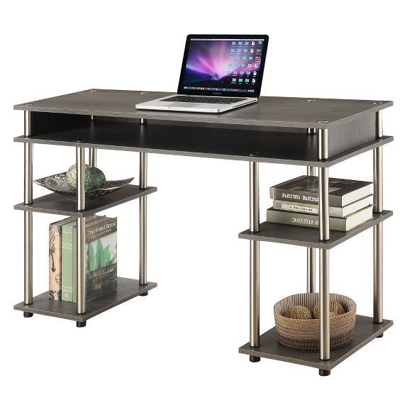 No Tools Student Desk Charcoal Gray