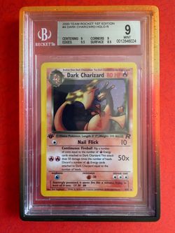 BGS 9 Pokemon 1st Edition DARK CHARIZARD HOLO Team Rocket 2000